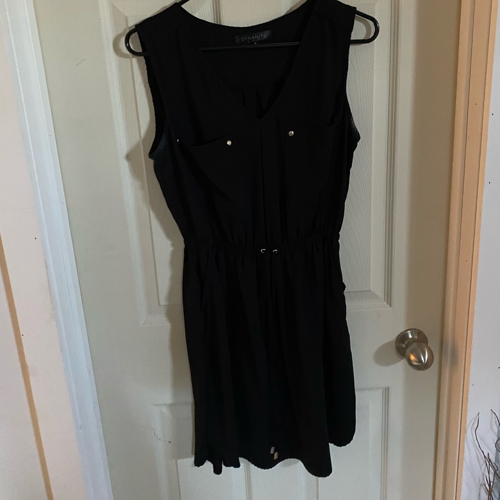 Black Cap Sleeve Dress